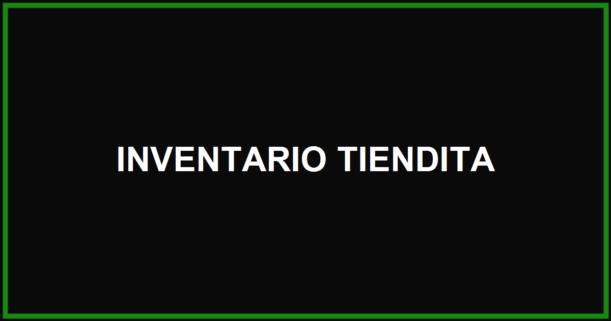 Inventario Tiendita Gimnasio